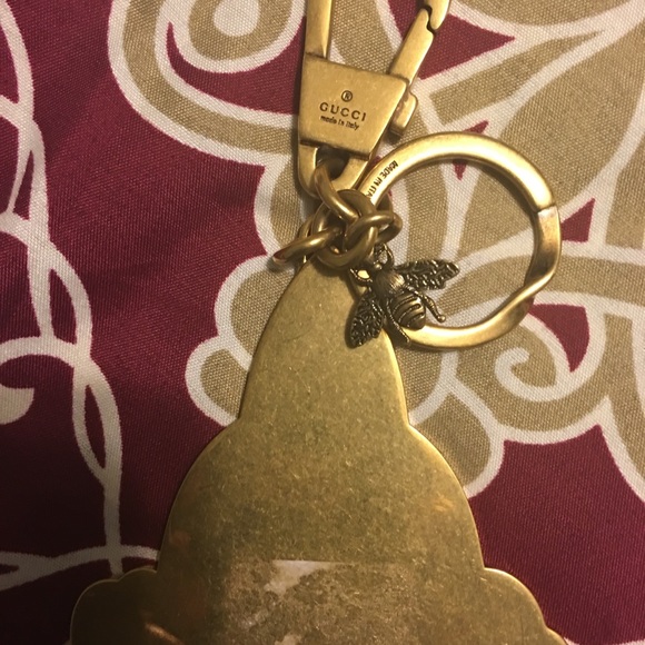 Gucci Rocketship GG Supreme Metal Key Chain